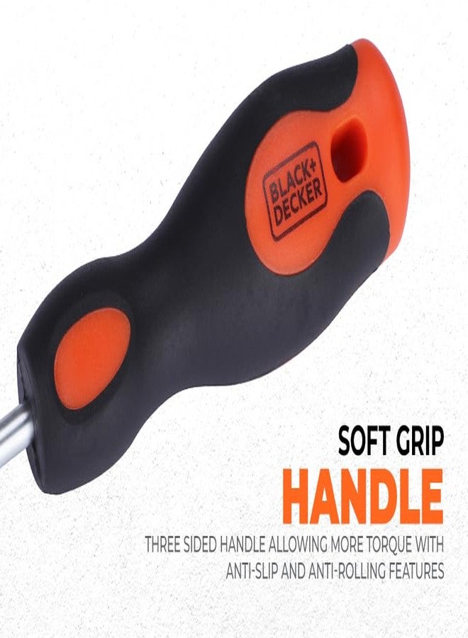 BLACK+DECKER BDHT62296 Steel Screwdriver-PH1x100mm (Orange) - Image 3